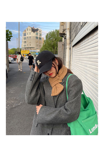 Pañuelo Liso Pequeño para Mujer - Estilo Coreano Otoño Invierno - Image 18