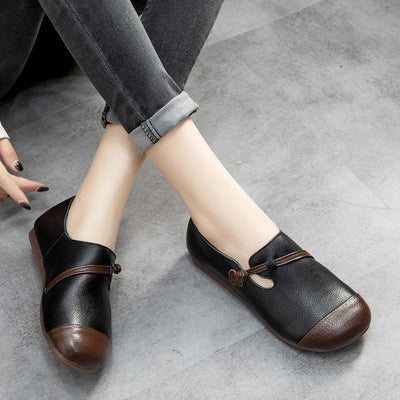 Zapatos Casuales Retro para Mujer con Suela de Tendón Bovino y Costuras Decorativas - Image 8