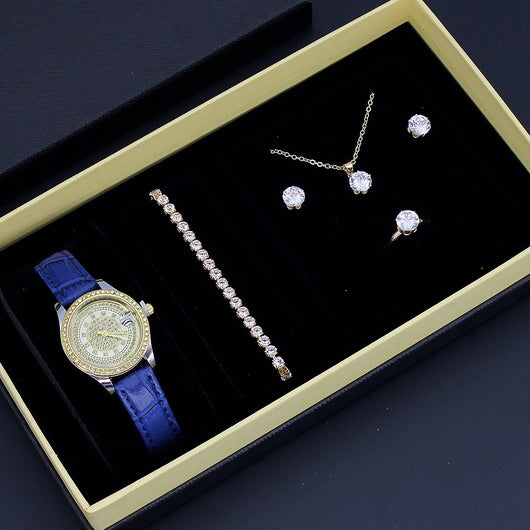 Reloj Elegante para Mujer con Diseño Cruzado - Conjunto de Joyería para San Valentín - Image 31