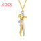 Love Hug Necklace Unisex Men Women Couple Jewelry Simple Temperament Clavicle Chain Valentines Day Lover Gift Dorado 3pcs