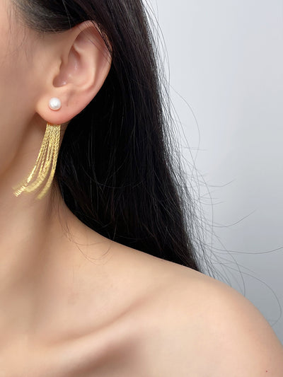 Aretes de Perla de Agua Dulce con Borlas - Versátiles y Elegantes - Image 7