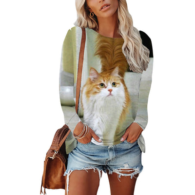 Camiseta de Manga Larga Cuello Redondo para Mujer - Diseño Europeo - Image 16