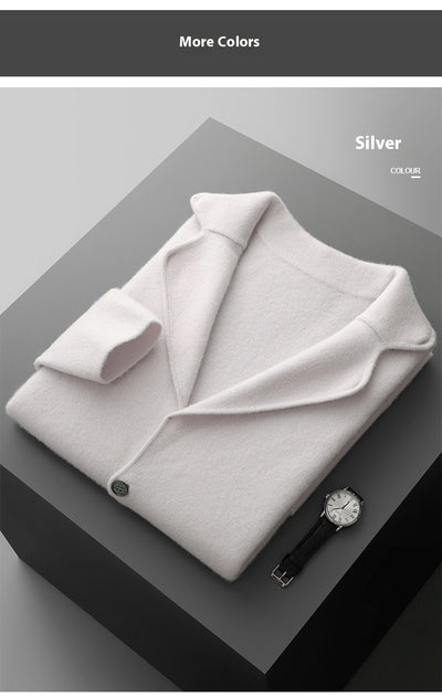 Suéter Saco de Cachemira para Hombre con Cuello Solapa - Tejido Grueso y Cómodo - Image 26