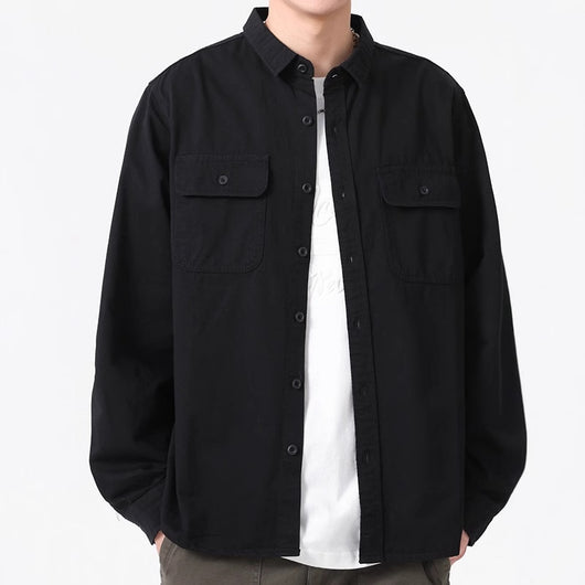 Camisa Overol Manga Larga con Diseño Moderno para Hombre - Image 3
