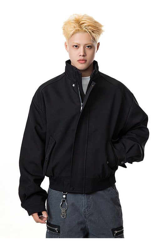 Chaqueta Raglan Casual con Cuello Alzado - Image 10