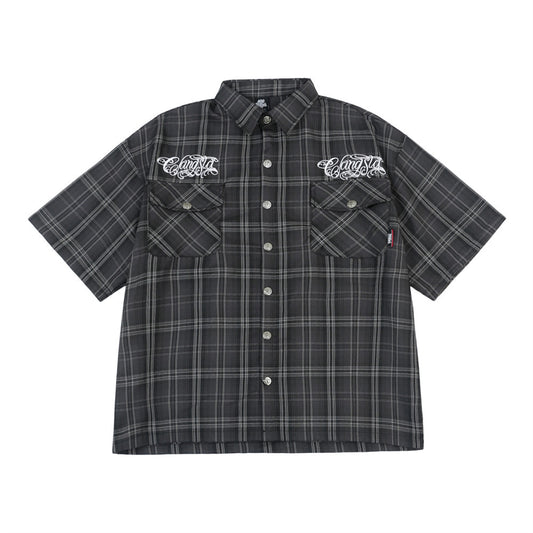 Camisa de Manga Corta con Letras Bordadas para Hombre - Image 2