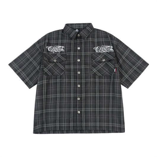 Camisa de Manga Corta con Letras Bordadas para Hombre - Image 2