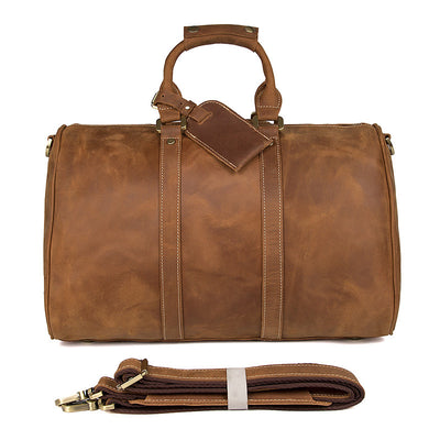 Bolsa de Viaje en Cuero Vintage Desgastado para Hombre - Image 11