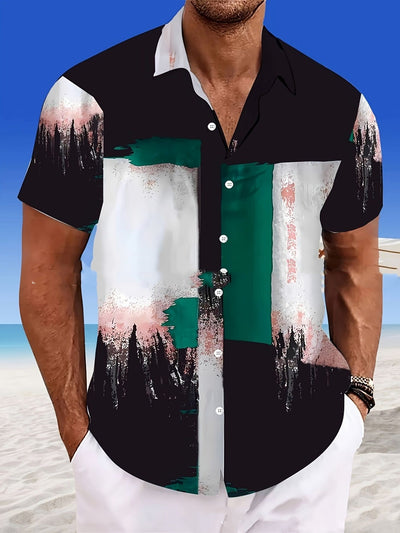 Camisa Casual con Cuello y Estampado 3D para Hombre - Image 8