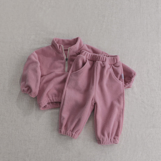 Traje Deportivo Infantil de Cuello Alto Reversible en Terciopelo - Image 5