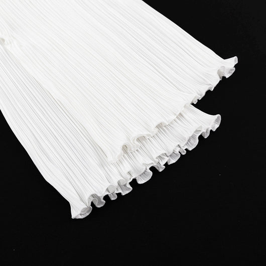 Conjunto de Pantalón Ancho Cintura Alta y Chaleco Plisado sin Mangas - Blanco - Image 25