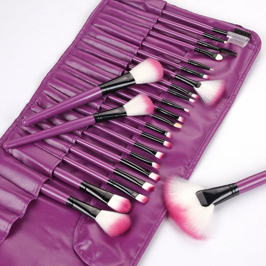 Set de 24 Brochas de Maquillaje Profesional con Mango de Madera Natural - Image 8