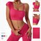 Conjunto Esportivo Feminino Yoga e Ciclismo com Top Esportivo Ombro a Ombro