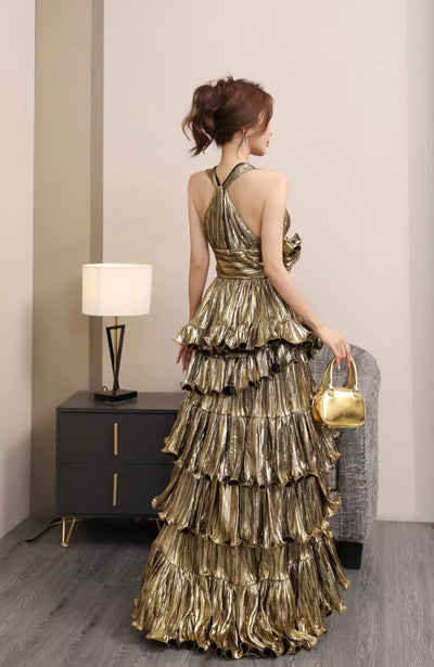 Vestido Elegante con Volantes Dovetail para Mujer - Image 8
