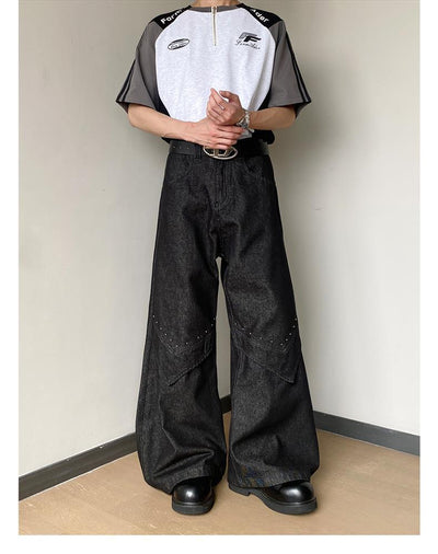 Jeans Estilo Americano con Remaches Machete para Hombre - Image 15