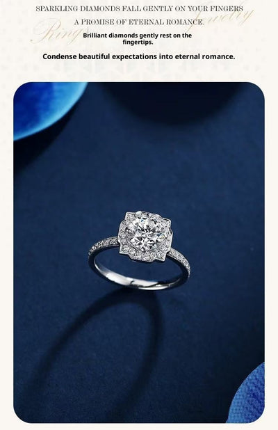 Anillo de Compromiso Clásico con Diamante de 1 Quilate Completamente Engastado - Image 9