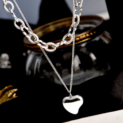 Cadena Doble Clavícula Acero Titanio - Amor Eterno - Image 7