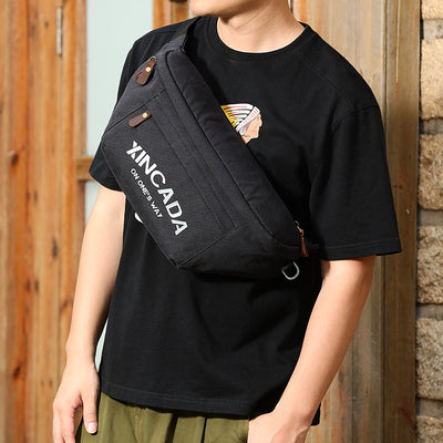 Bolsa de Pecho Multifuncional para Hombre - Mochila de Lona de Gran Capacidad - Image 7