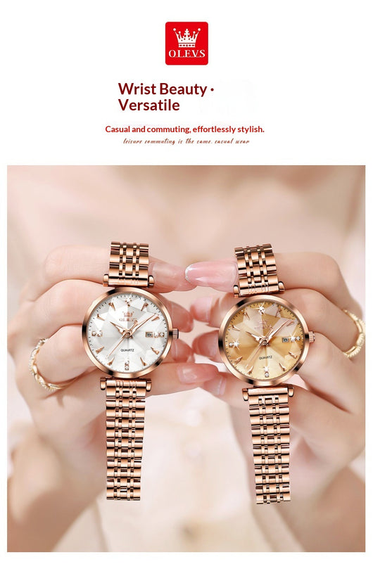 Reloj de Cuarzo para Mujer Diseño Geométrico Rombo - Image 11