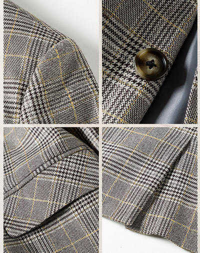 Blazer Retro Británico de Largo Medio con Estilo Urbano - Image 8