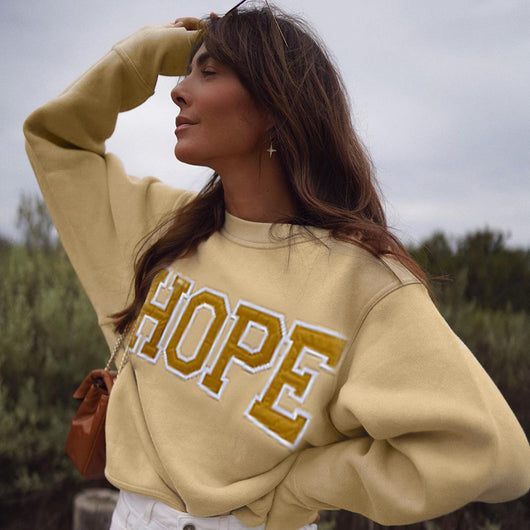 Suéter Retro Letras Americana con Terciopelo - Pullover Casual Holgado para Mujer - Image 8