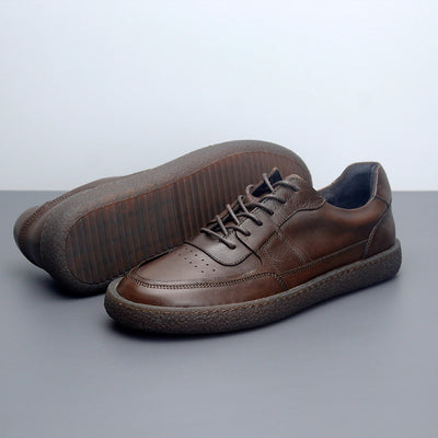 Tenis de Cuero Transpirables Vintage Hombre - Zapatos Casuales Bajos - Image 10