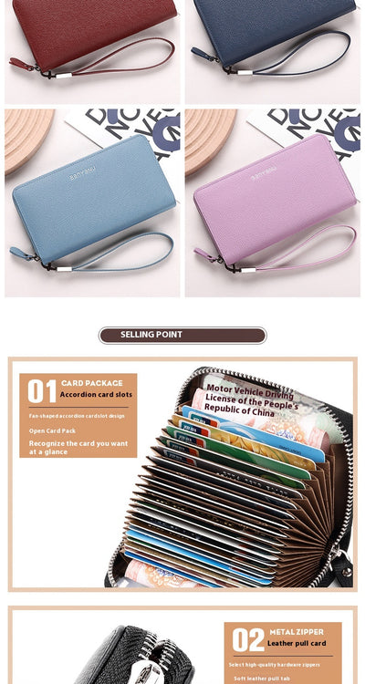 Cartera Minimalista de Cuero para Mujer - Organizador Compacto - Image 33