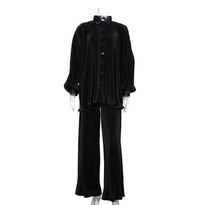 Pantalones Plisados Sueltos Estilo Retro Europeo Americano para Mujer - Image 20
