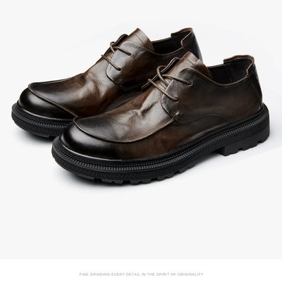 Zapatos Casuales de Cuero para Hombre - Estilo Retro Británico Transpirables - Image 21