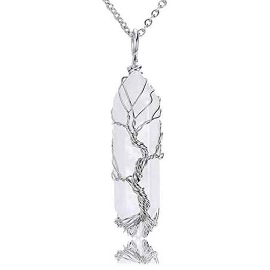 Colgante de Cristal Natural Hexagonal Árbol de la Vida con Enrollado - Image 11