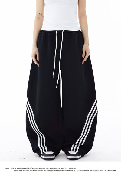 Pantalones de Chándal Cortos Retro a Rayas con Bloques de Color para Mujer - Image 17