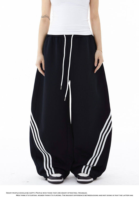 Pantalones de Chándal Cortos Retro a Rayas con Bloques de Color para Mujer - Image 17
