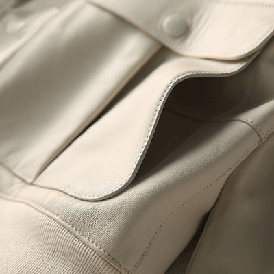 Chaqueta Recta de Cuello Redondo con Hilo Temperado - Image 4