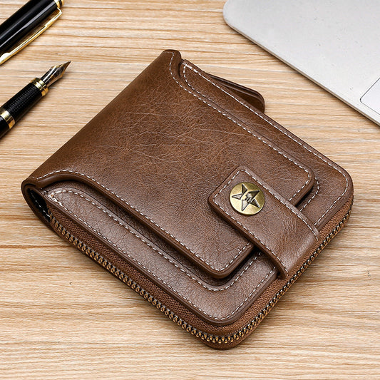 Billetera Retro Horizontal para Hombre - Diseño Clásico