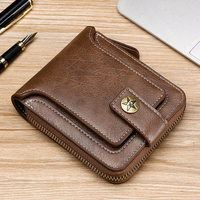 Billetera Retro Horizontal para Hombre - Diseño Clásico