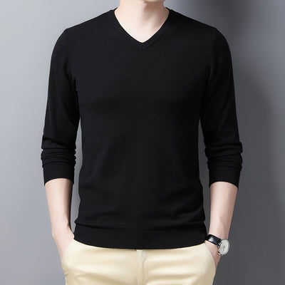 Suéter de Lana Merino con Cuello en V para Primavera - Image 24