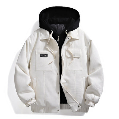 Chaqueta Acolchada Retro con Plumón Sintético Blanco - Image 3