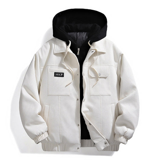 Chaqueta Acolchada Retro con Plumón Sintético Blanco - Image 3