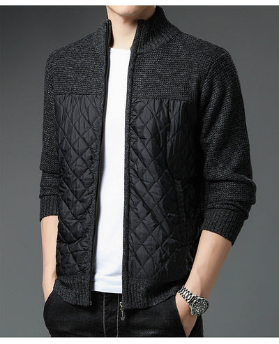 Cardigan Tejido de Invierno para Hombre con Cuello Tipo Mao - Image 20