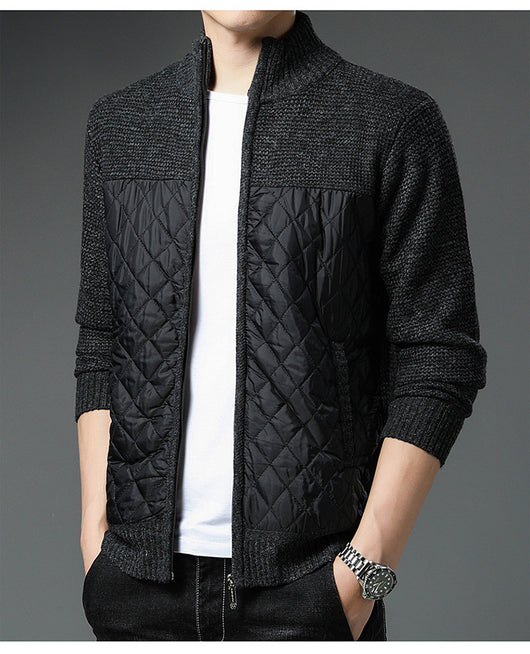 Cardigan Tejido de Invierno para Hombre con Cuello Tipo Mao - Image 20