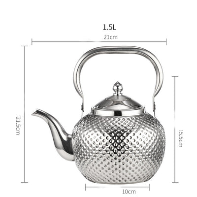 Tetera de Acero Inoxidable con Colador y Mango Esférico - Image 10