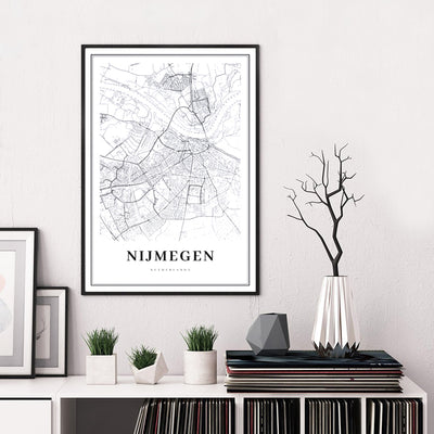 Póster Mapa Países Bajos Madera Pino Arte Decó - Image 16
