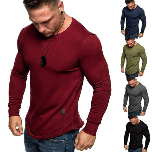Suéter Clásico de Cuello Redondo para Hombre en Colores Sólidos