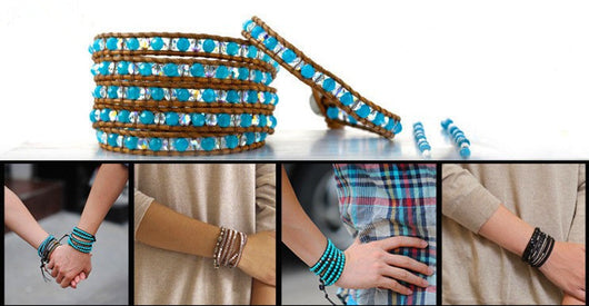 Pulsera de Cuero Tejida a Mano con Piedra Imperial - Estilo Étnico Minimalista - Image 9