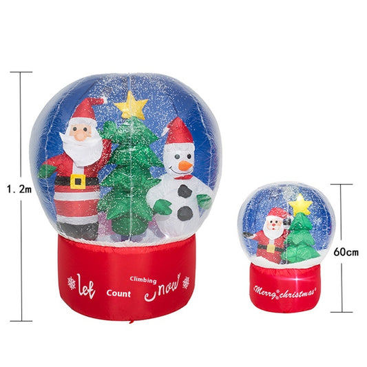 Decoración Navideña Inflable Luminosa para Jardín - Muñeco de Nieve, Reno y Papá Noel