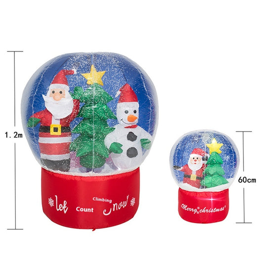 Decoración Navideña Inflable Luminosa para Jardín - Muñeco de Nieve, Reno y Papá Noel