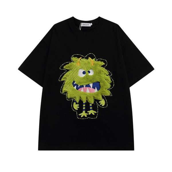 Playera Monstruo Peludo de Manga Corta para Hombre