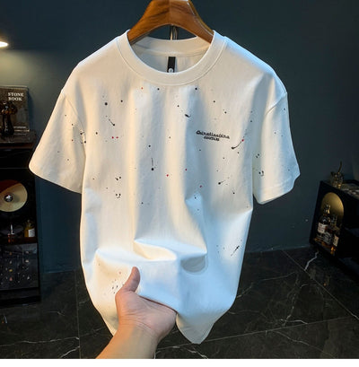 Playera Hombre Estampado Tinta Splash Manga Corta - Image 49