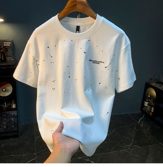 Playera Hombre Estampado Tinta Splash Manga Corta - Image 49