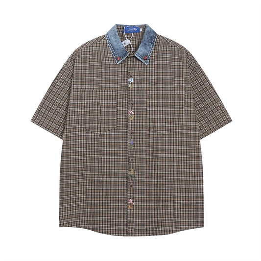 Camisa Cuadriculada Holgada para Hombre - Estilo Casual Versátil